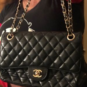 A little vintage original black shoulder bag v